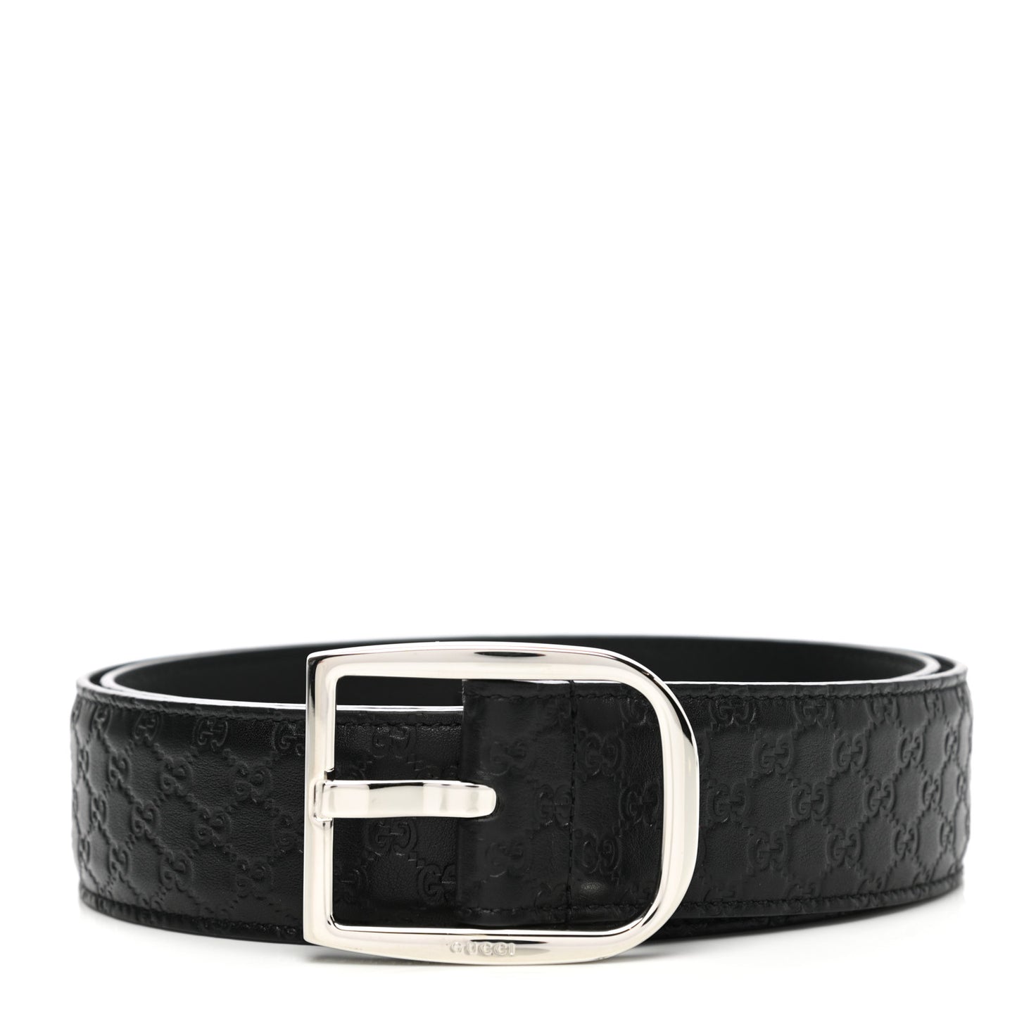 Rubber Guccissima Belt 95 38 Black