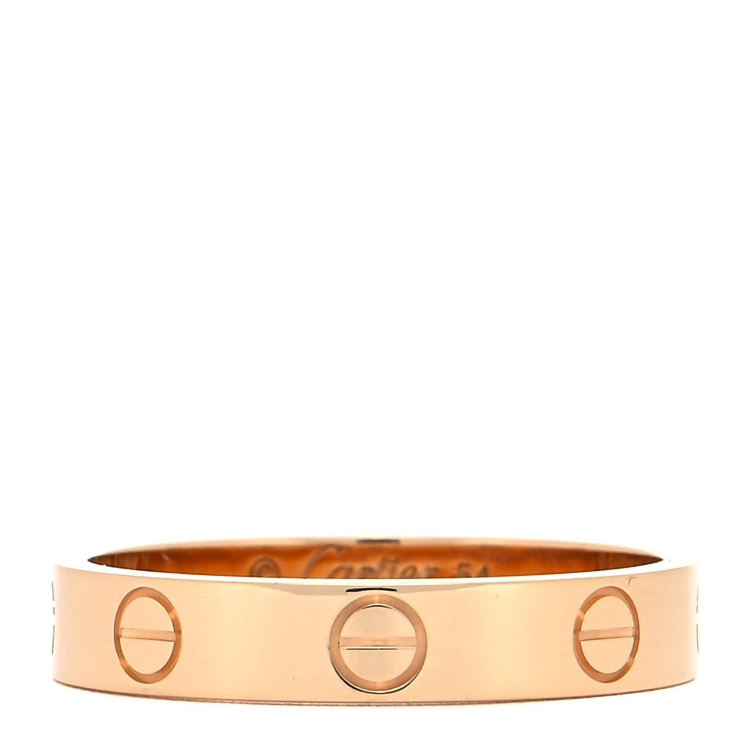 Cartier 18K Yellow Gold 3.5mm LOVE Wedding Band Ring 54 6.75 1 of 4