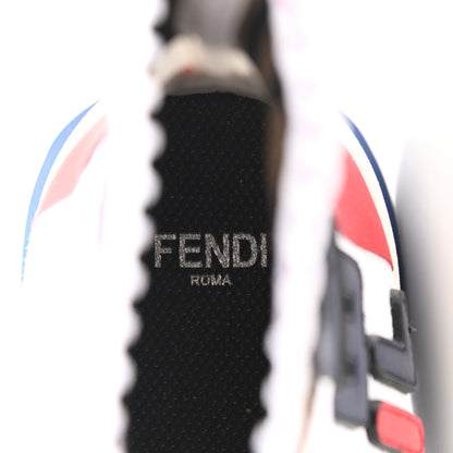 Fendi X FILA Stretch Knit Calfskin Mania Sock Sneakers 36 White Indaco Fiamma Tobacco Black 7 of 7