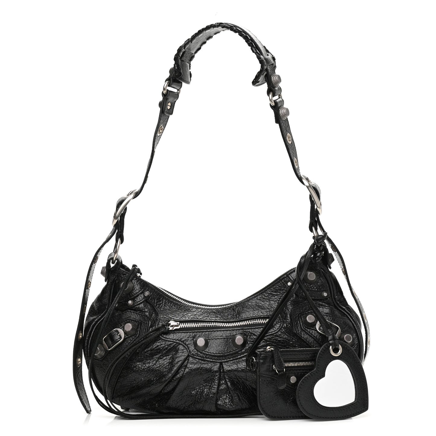 Agneau Arena Small Le Cagole Shoulder Bag Black