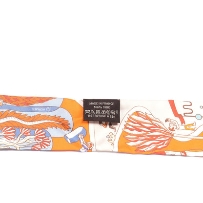 Hermes Silk Exposition Universelle Twilly Orange Ciel Brique 2 of 4