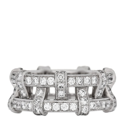 Tiffany Platinum Diamond Weave Band Ring 50 5.5 3 of 6