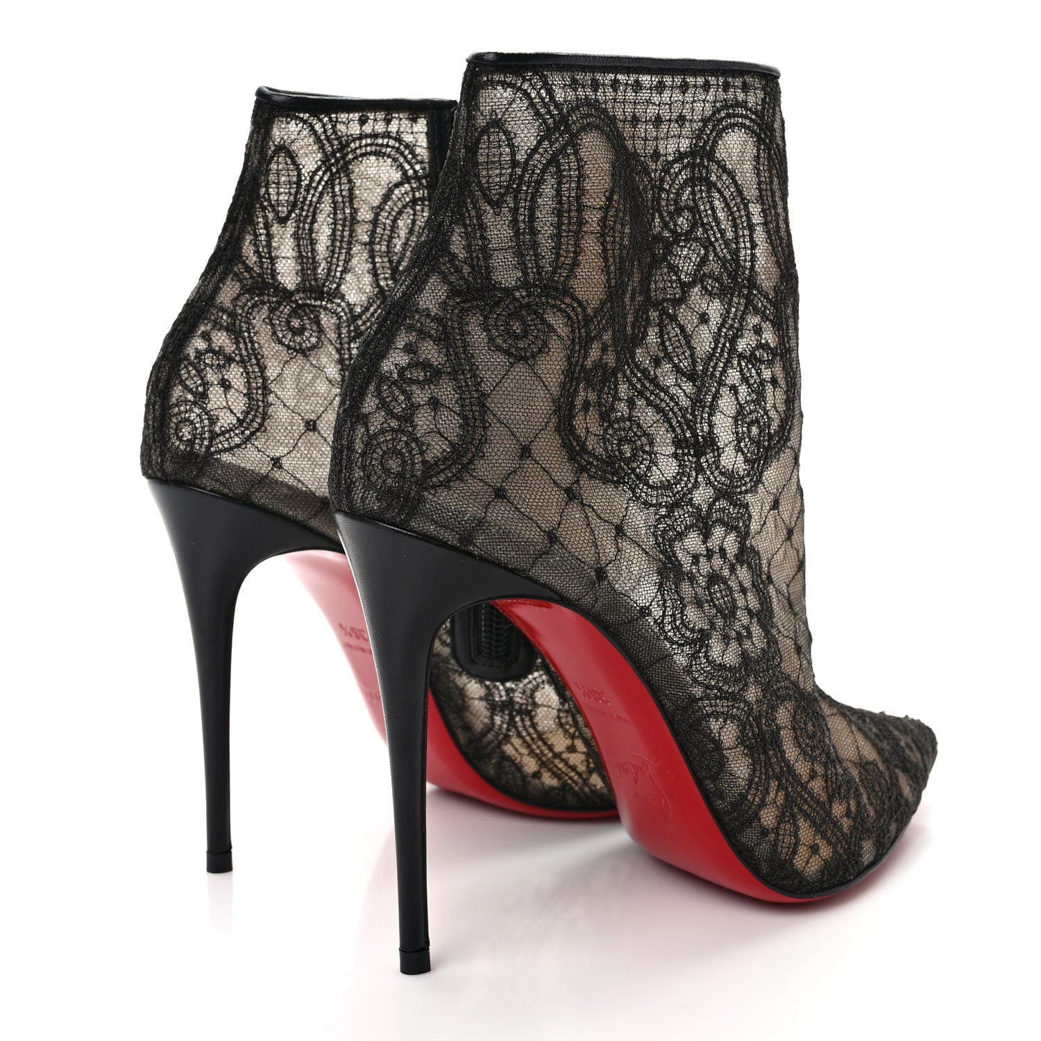Christian Louboutin Lace Gipsybootie 100 Ankle Boots 36.5 Black 4 of 7