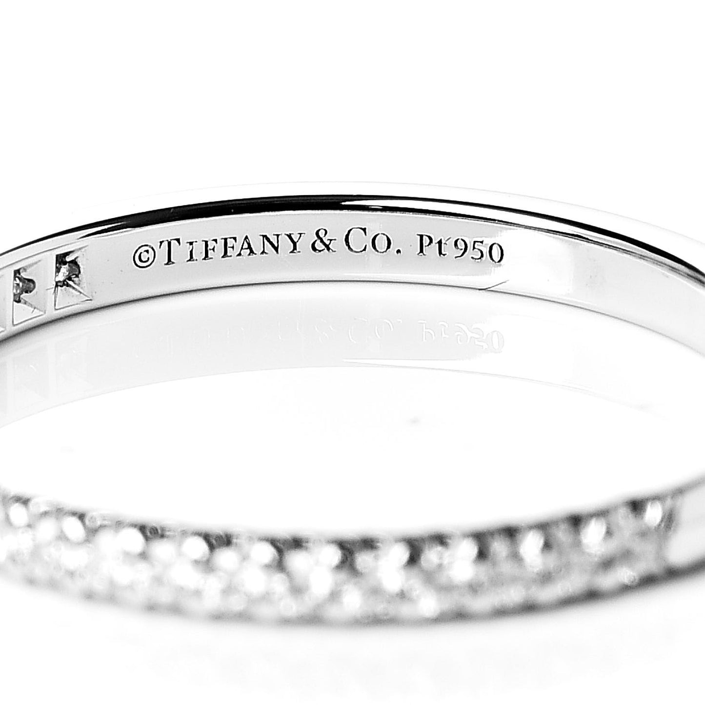 Platinum Diamond .18ctw Half Circle Soleste Band Ring 57 8