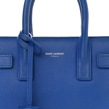 Saint Laurent Grained Calfskin Nano Sac De Jour Royal Blue 6 of 14