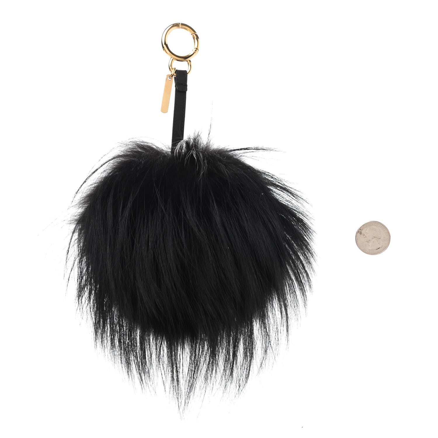 Fendi Fox Mink Rabbit Fur Vitello Flamingo Grimmy Monster Bag Bug Charm Black Giallo 2 of 5