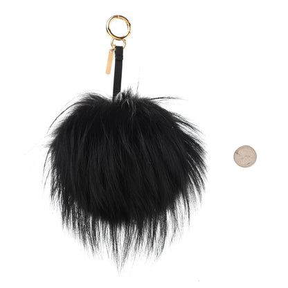 Fendi Fox Mink Rabbit Fur Vitello Flamingo Grimmy Monster Bag Bug Charm Black Giallo 2 of 5