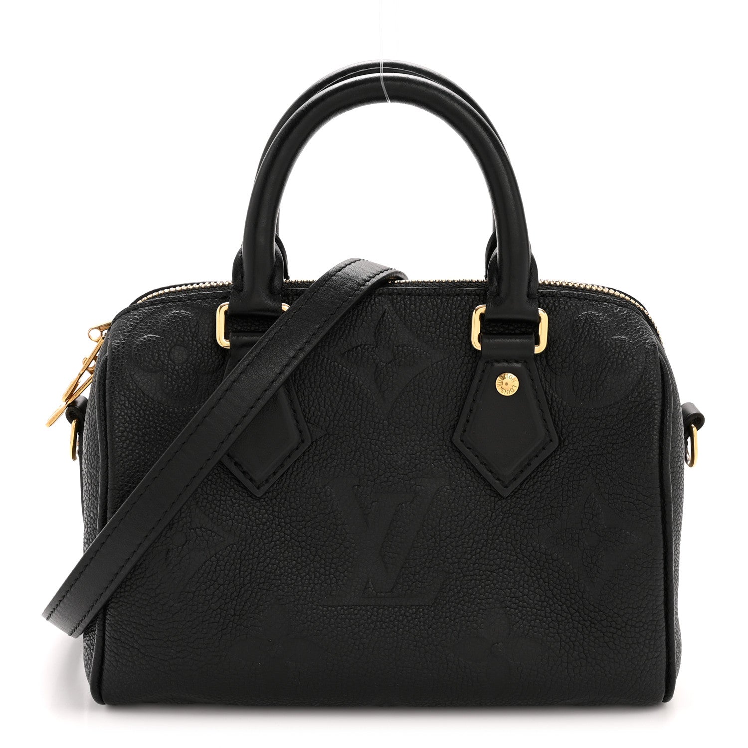 Louis Vuitton Empreinte Monogram Giant Speedy Bandouliere 20 Black 1 of 12