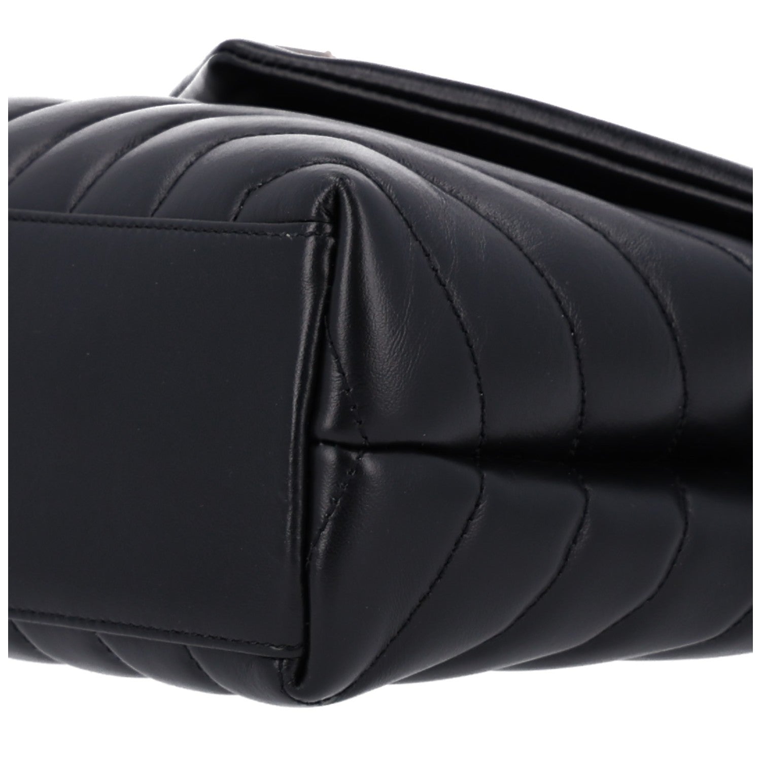 Saint Laurent Calfskin Y Quilted Monogram Small Loulou Chain Satchel Black 11 of 11