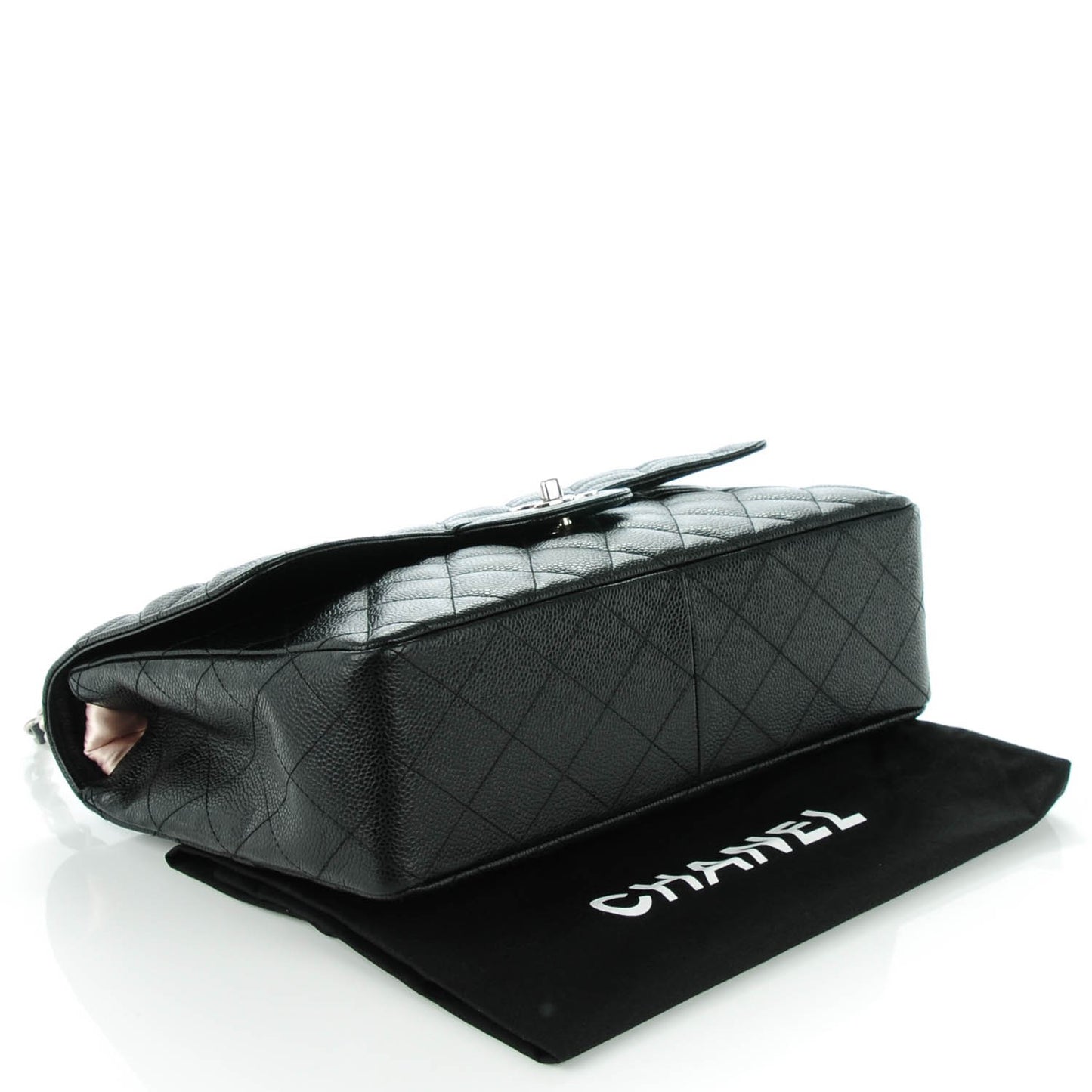 Caviar Quilted Jumbo Single Flap Black