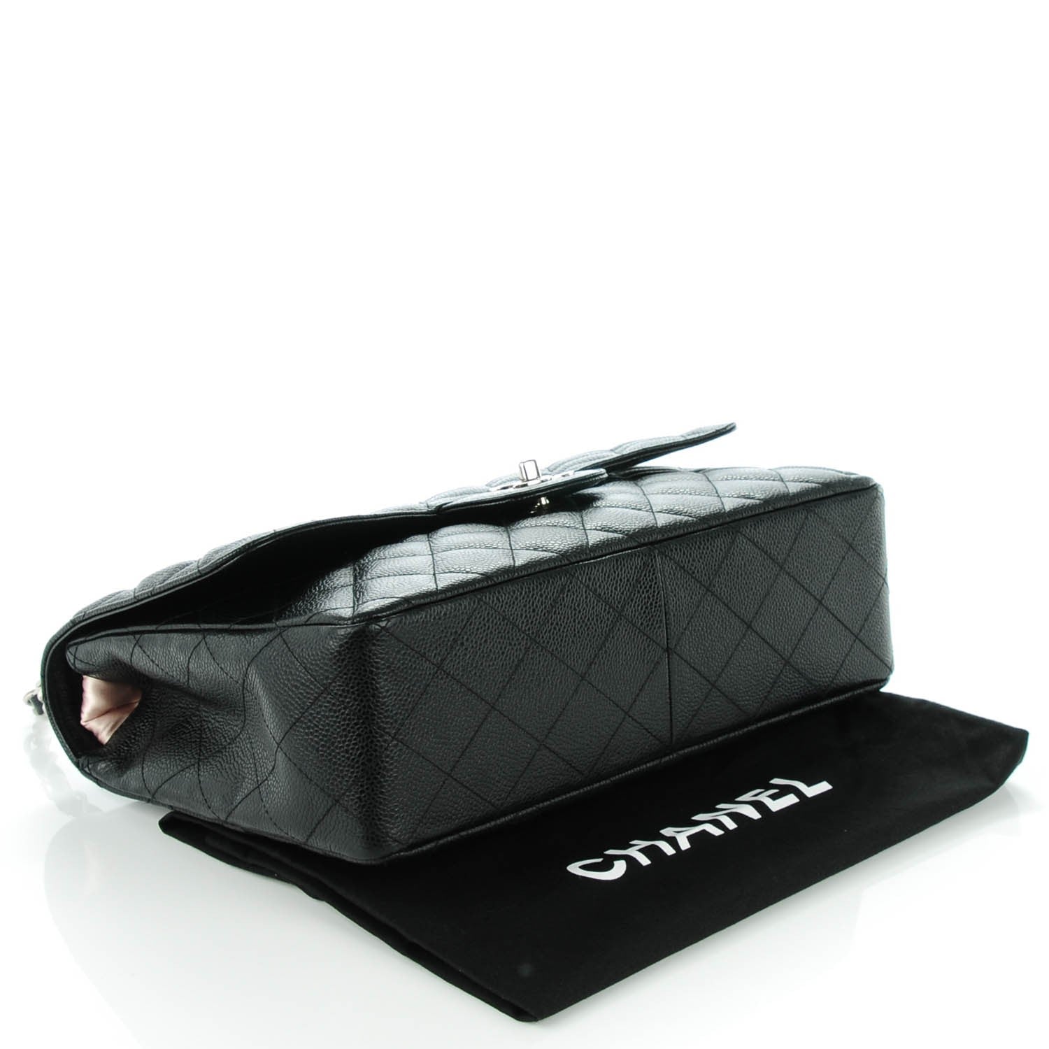 Chanel Caviar Quilted Jumbo Single Flap Black 4 of 8