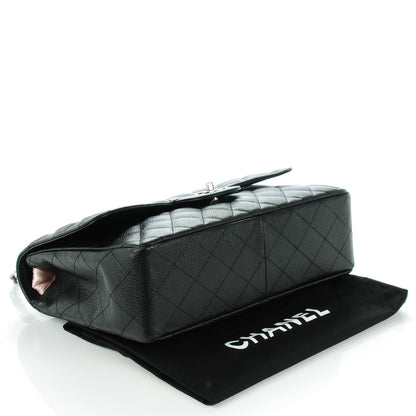 Chanel Caviar Quilted Jumbo Single Flap Black 4 of 8