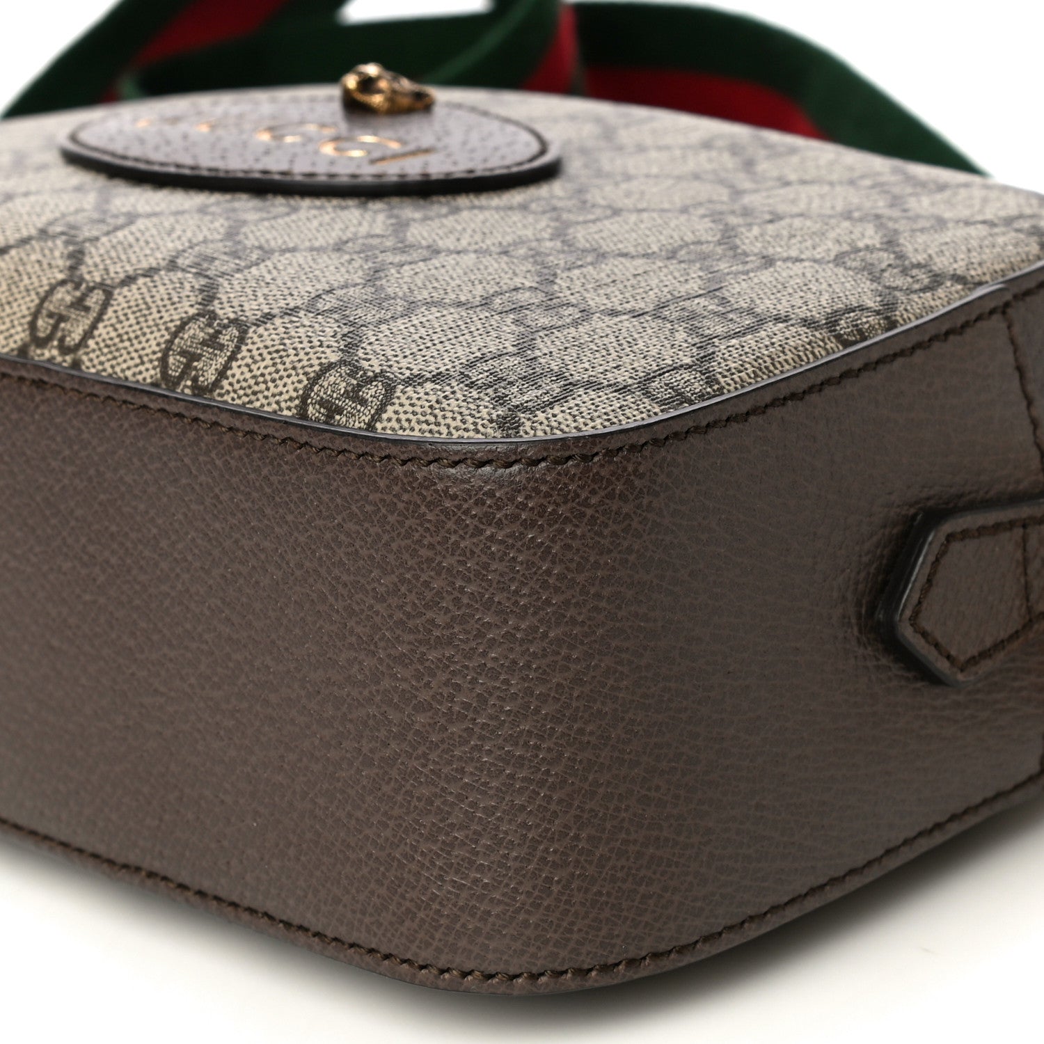Gucci GG Supreme Monogram Web Neo Vintage Shoulder Bag Beige New Acero Crop 11 of 12