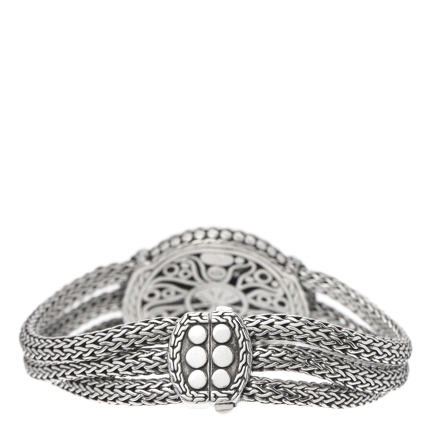 John Hardy Sterling Silver Dot Nuansa Large Round Station Bracelet 3 of 5