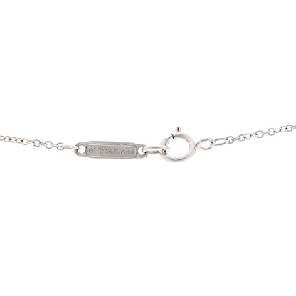 Tiffany 18K White Gold Diamond Mini Cross Stitch Pendant Necklace 4 of 4