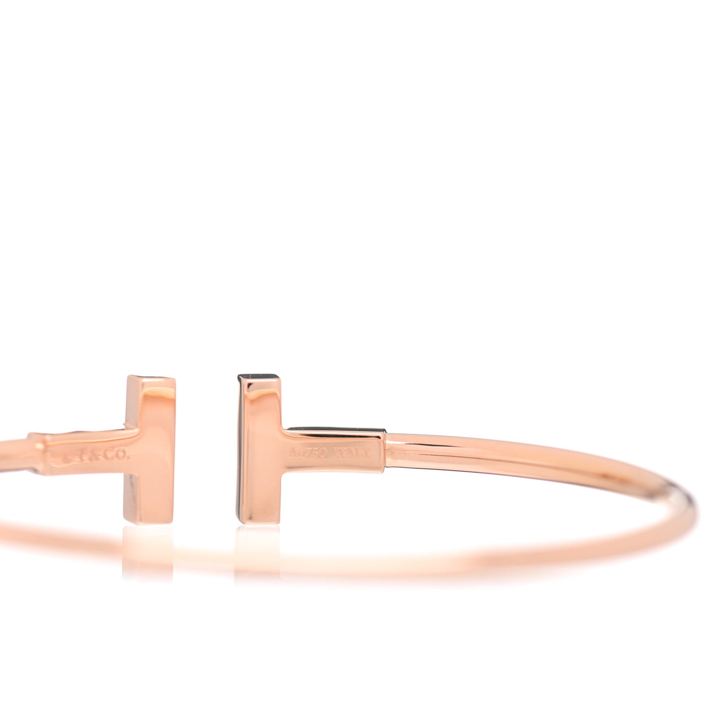 18K Rose Gold Mother of Pearl T Wire Bracelet