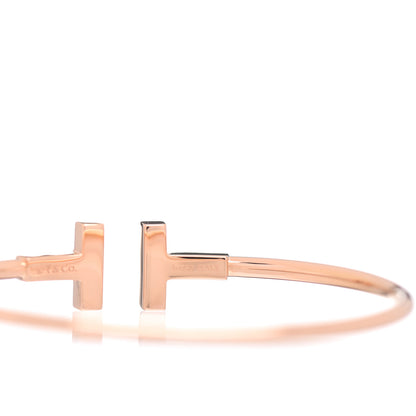 Tiffany 18K Rose Gold Mother of Pearl T Wire Bracelet 5 of 6