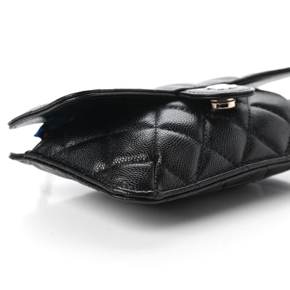 Chanel Caviar Fabric Quilted Foldable Tote With Chain Black Multicolor 10 of 18