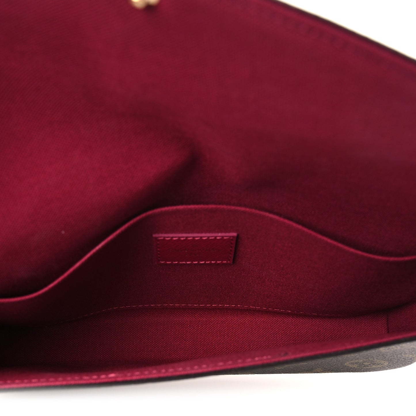 Monogram Pochette Felicie Chain Wallet Fuchsia