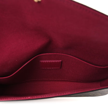 Louis Vuitton Monogram Pochette Felicie Chain Wallet Fuchsia 6 of 12