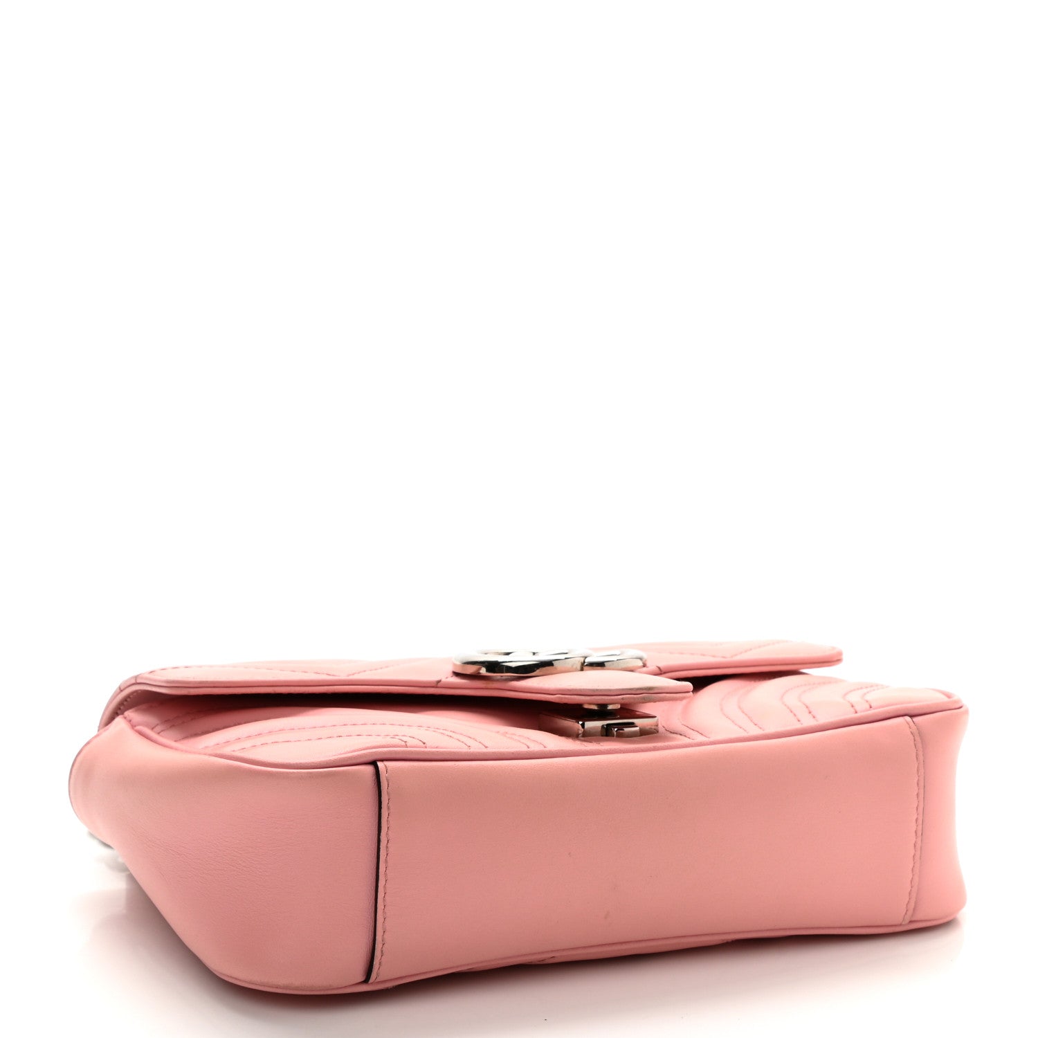 Gucci Calfskin Matelasse Mini GG Marmont Shoulder Bag Wild Rose 4 of 10