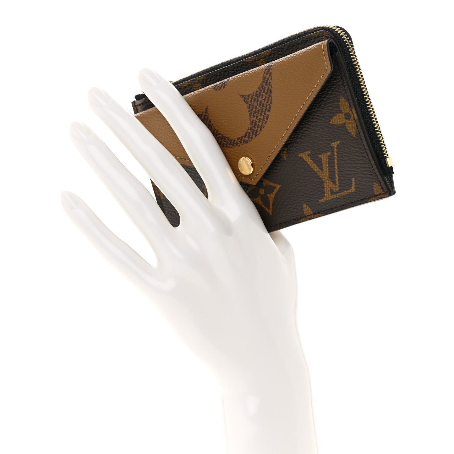 LOUIS VUITTON Reverse Monogram Recto Verso Card Holder Brown