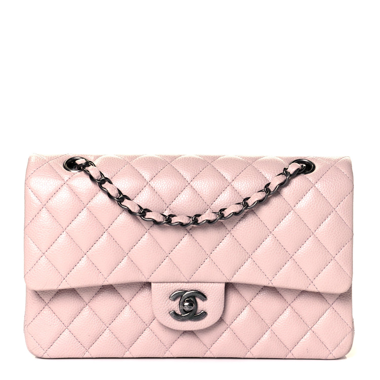 Chanel Caviar Quilted Medium Double Flap Light Pink 1 of 10