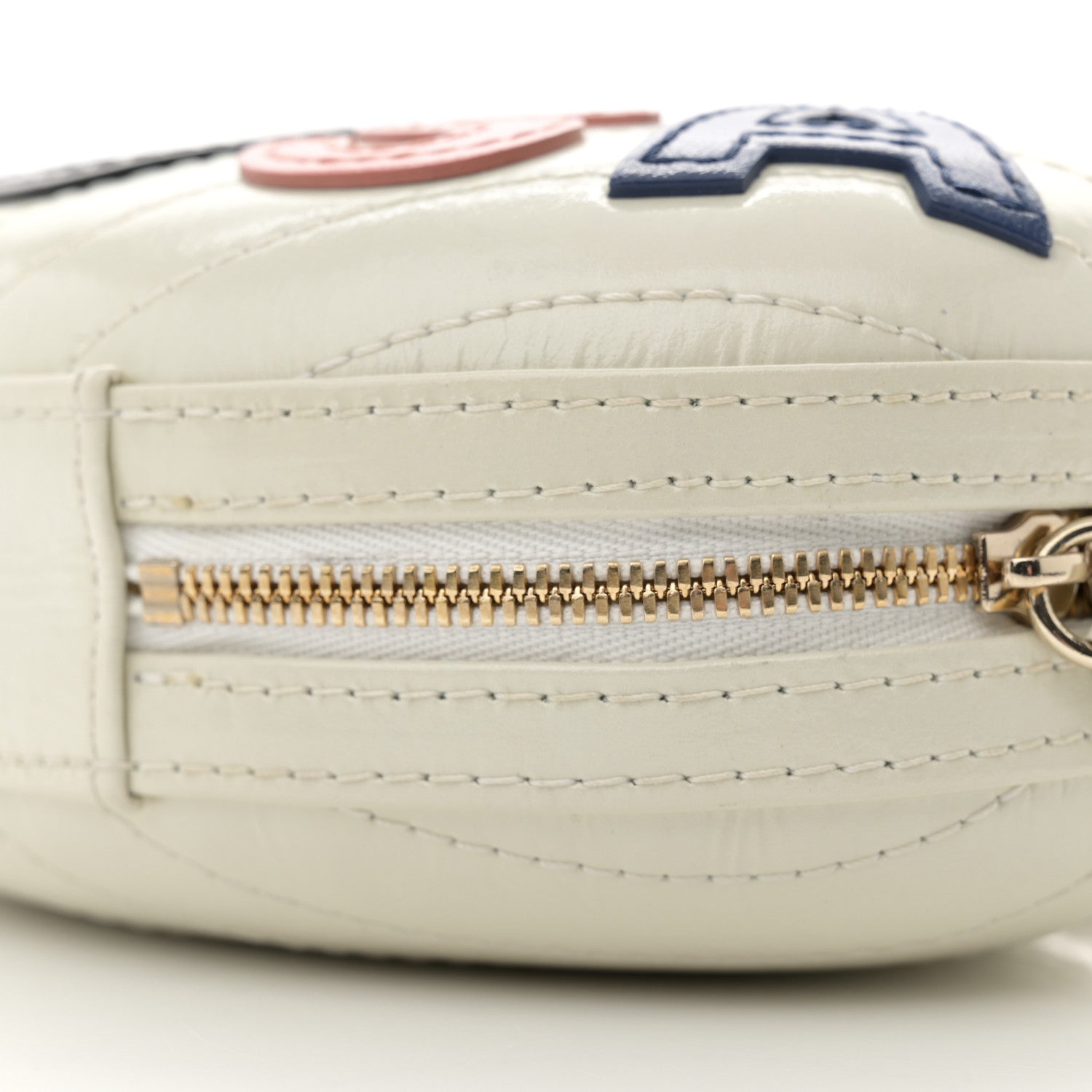 Chanel Embroidered Lambskin Chevron Quilted La Pausa Evening Bag White 10 of 12