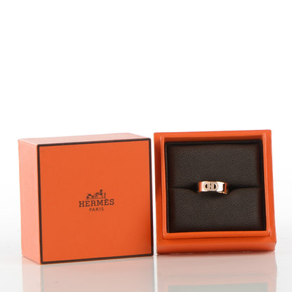 Hermes 18K Rose Gold Diamond PM H D'Ancre Ring 51 5.75 5 of 5