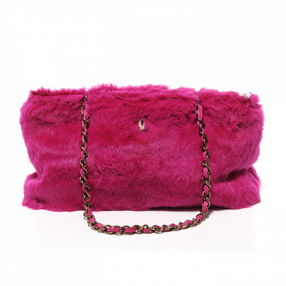 Chanel Rabbit Fur Tote Fuchsia 1 of 8