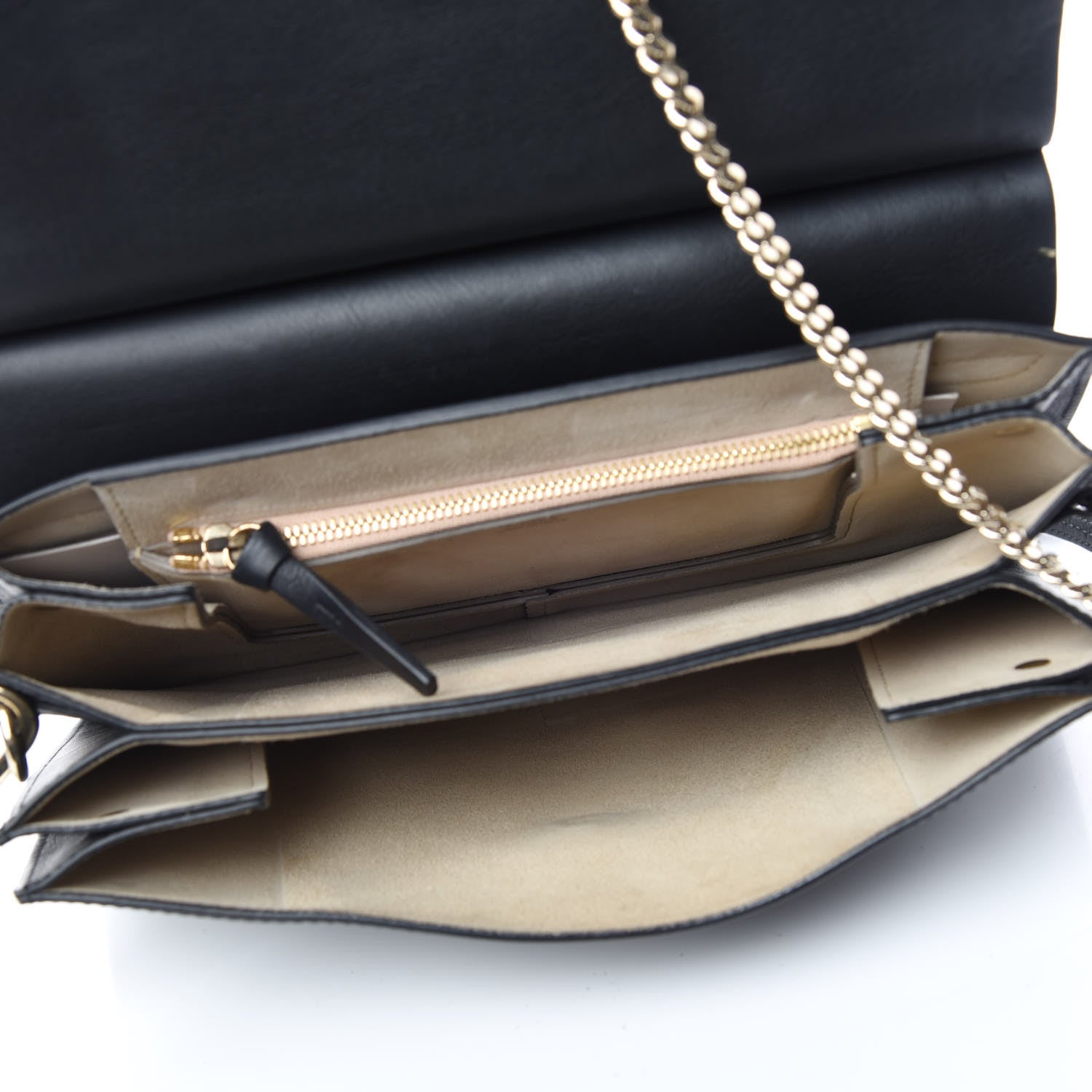 Chloe Suede Calfskin Medium Faye Shoulder Bag Black 5 of 12