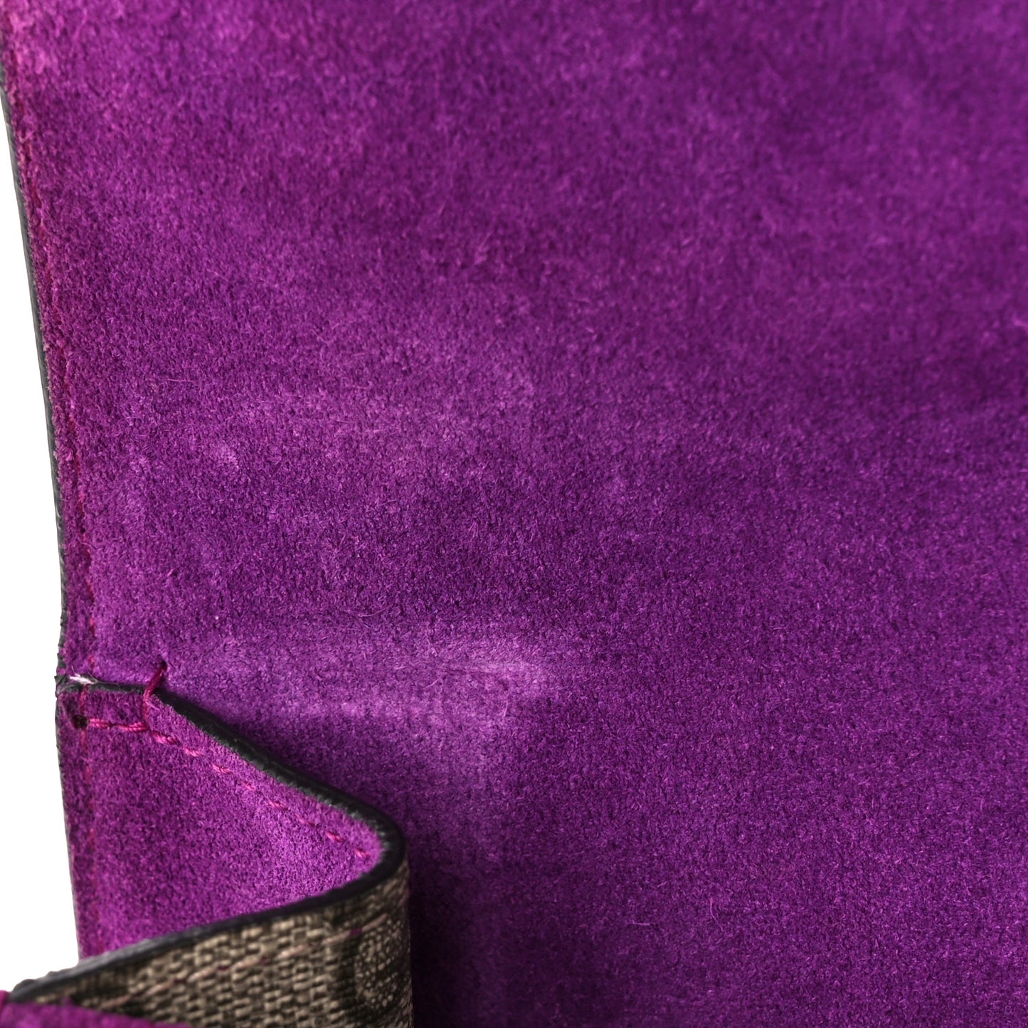 GG Supreme Monogram Embroidered Small Dionysus Shoulder Bag Purple