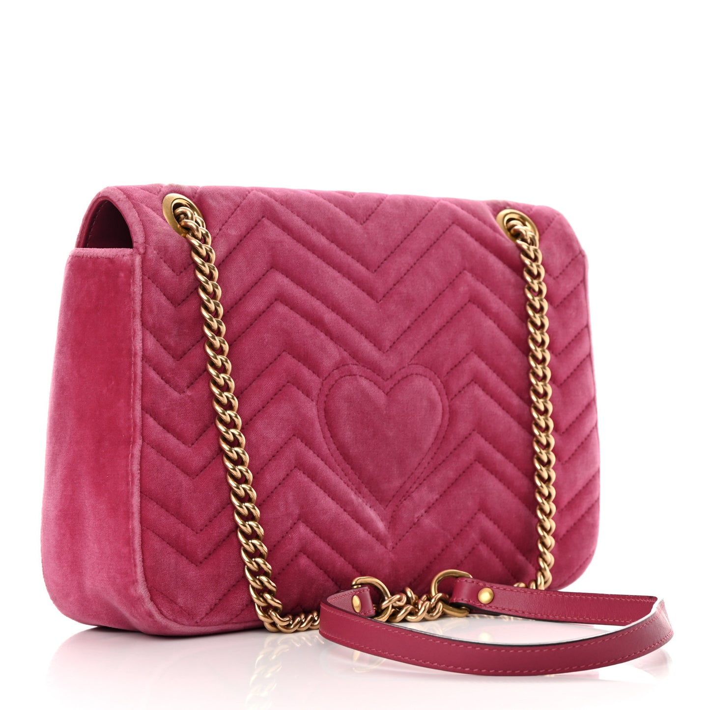 Velvet Matelasse Blind for Love Embroidered Medium GG Marmont Shoulder Bag Light Raspberry Rose Multicolor