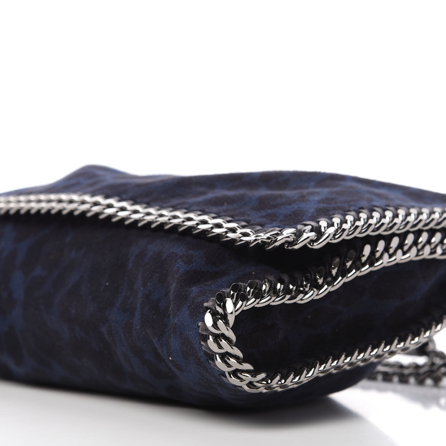 Stella McCartney Shaggy Deer Leopard Print Falabella Messenger Blue 7 of 8