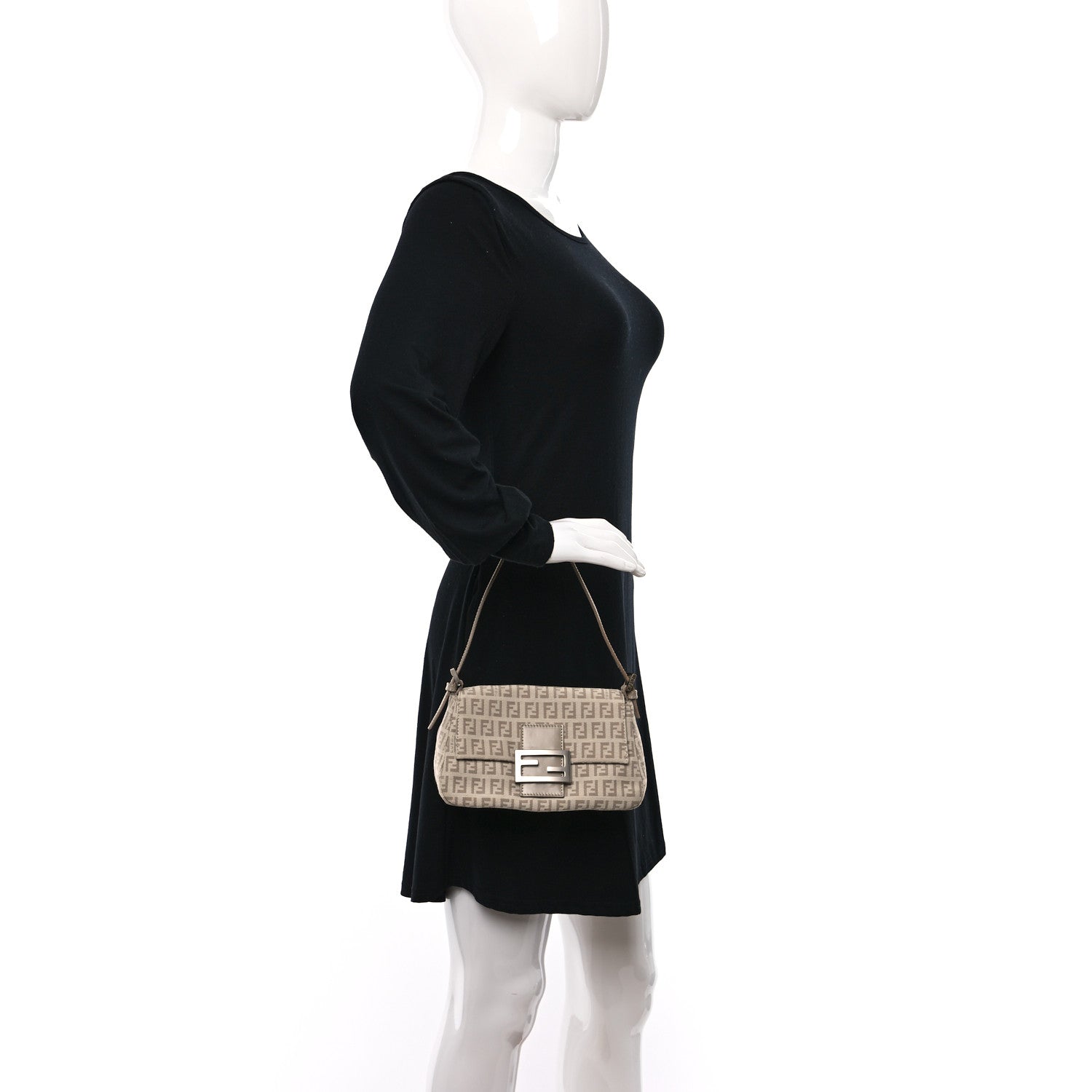 Fendi Zucchino Cuoio Mini Mama Baguette Beige Tortora Pietra 3 of 8