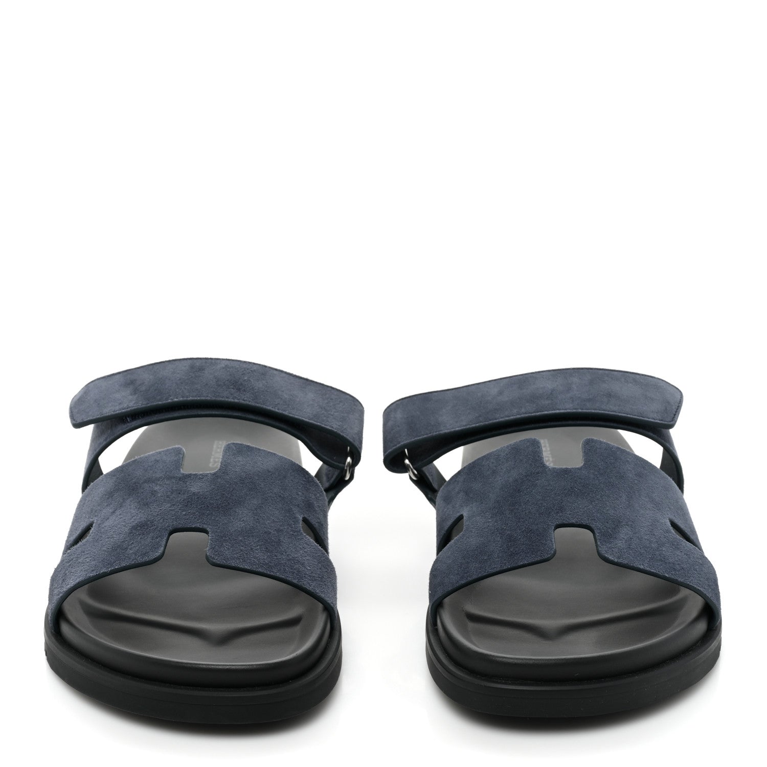 Hermes Suede Goatskin Mens Chypre Sandals 43.5 Bleu Celeste 2 of 9