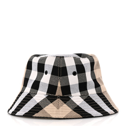 Burberry Cotton Canvas Giant Check Bucket Hat M  Dusty Sand 5 of 10