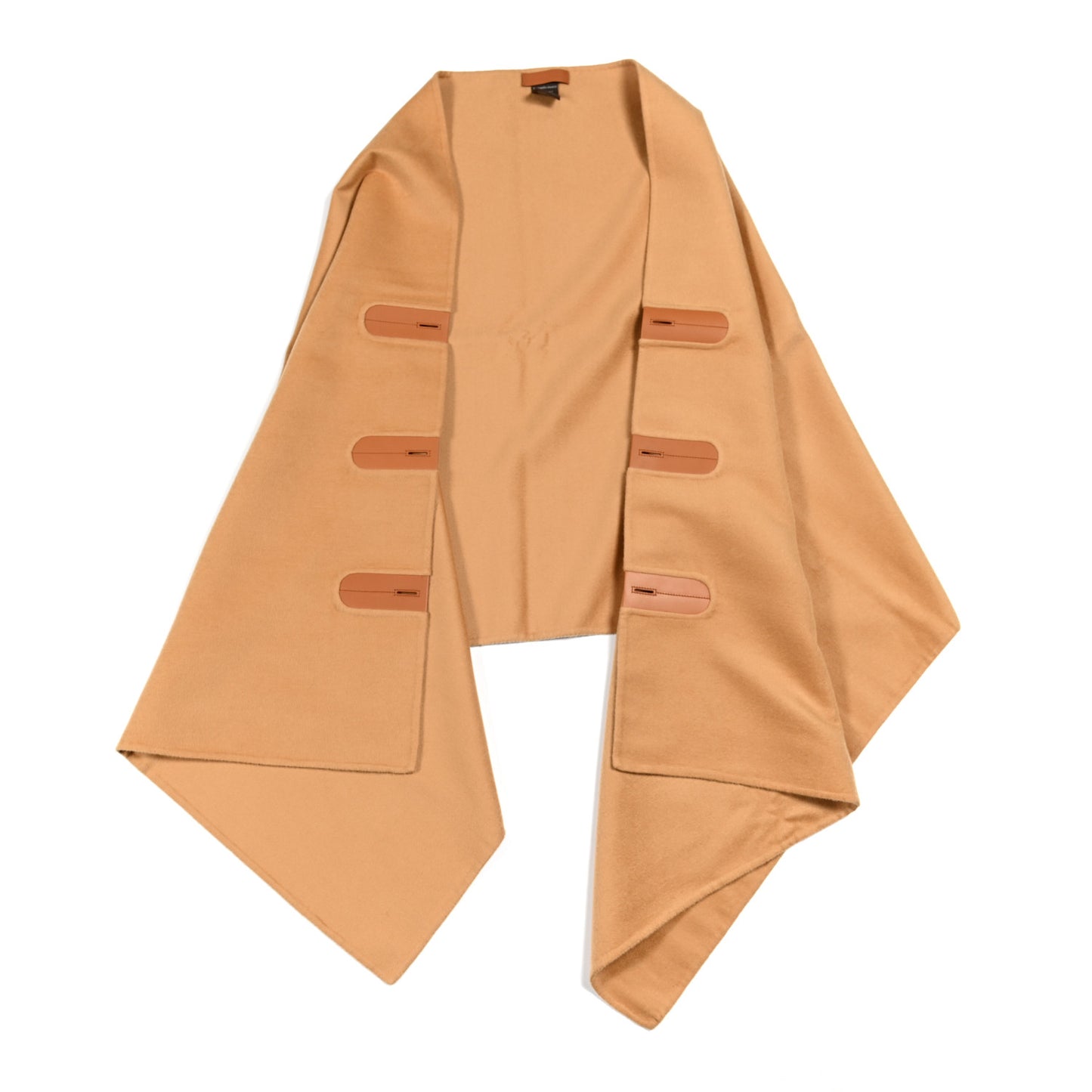 Cashmere Lambskin Double Face Boutonnieres Stole Scarf