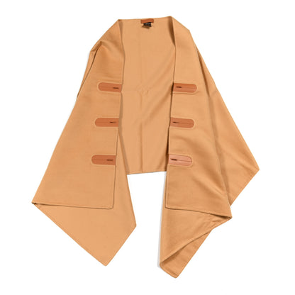 Hermes Cashmere Lambskin Double Face Boutonnieres Stole Scarf 1 of 4
