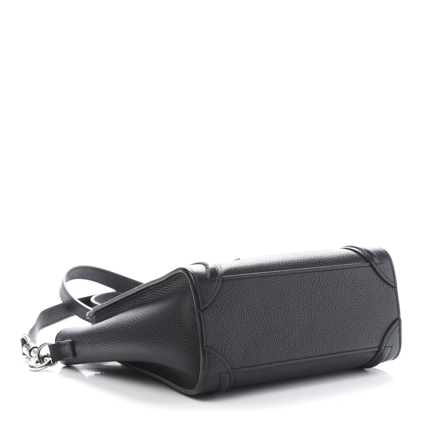 Drummed Calfskin Nano Luggage Black