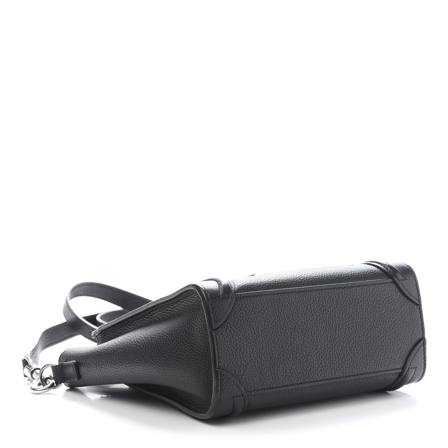 Celine Drummed Calfskin Nano Luggage Black 4 of 9