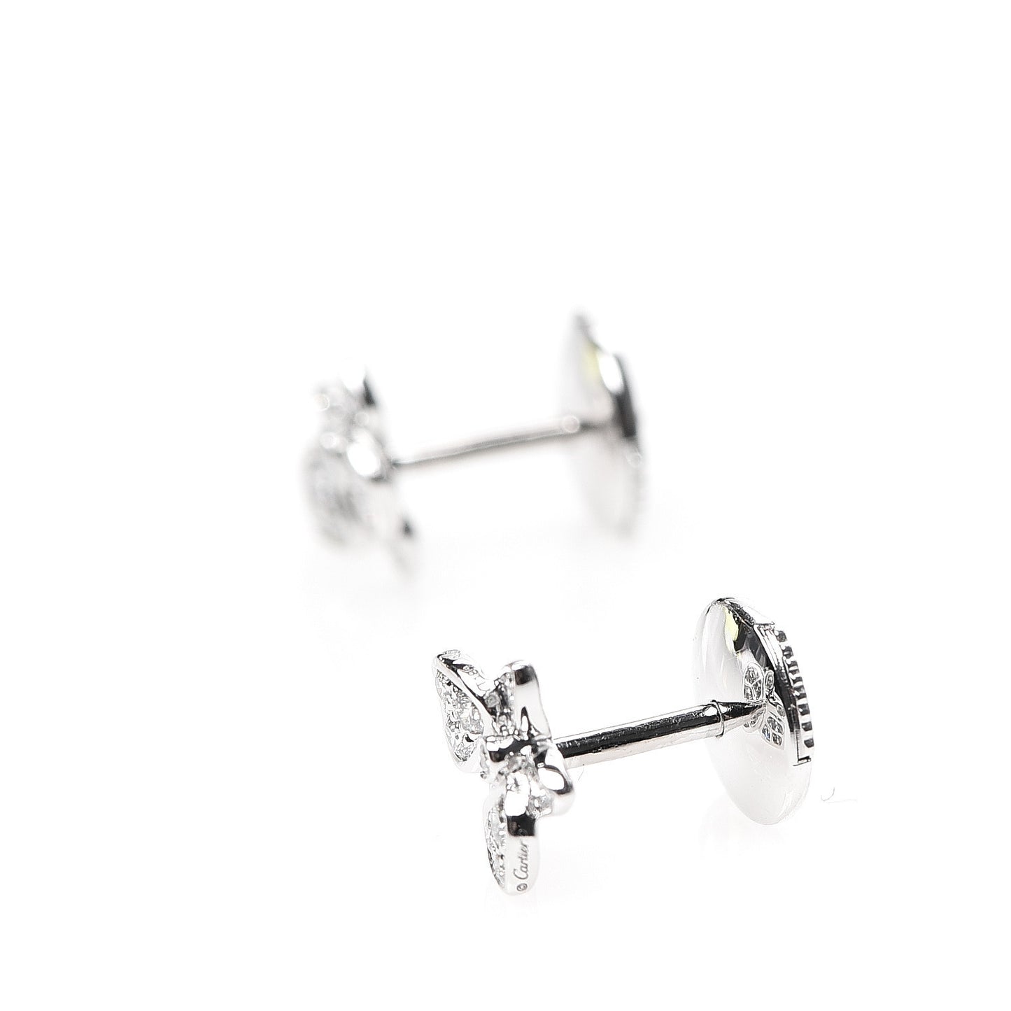 18K White Gold Diamond Caresse D'Orchidees Par Earrings