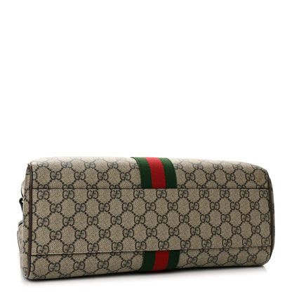 Gucci GG Supreme Monogram Web Medium Ophidia Tote Bag Brown 4 of 13