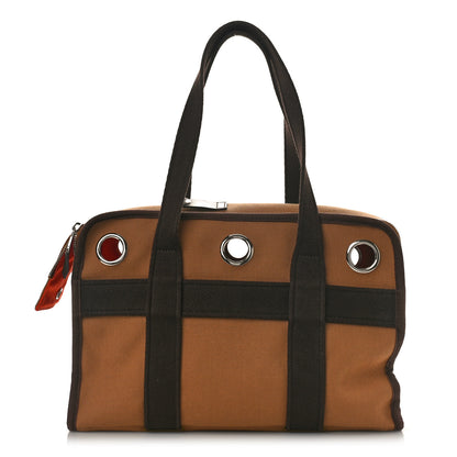 Hermes Polyamide Cotton Carrying Dog Bag Fauve Feu 1 of 8