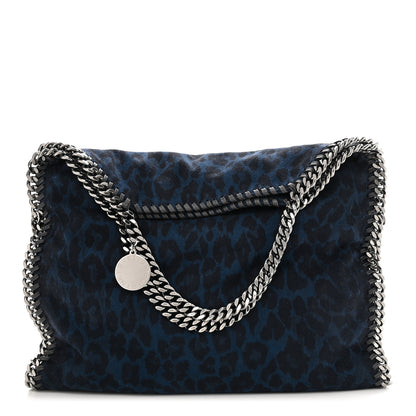 Stella McCartney Shaggy Deer Leopard Print Small Falabella Tote Blue 1 of 10