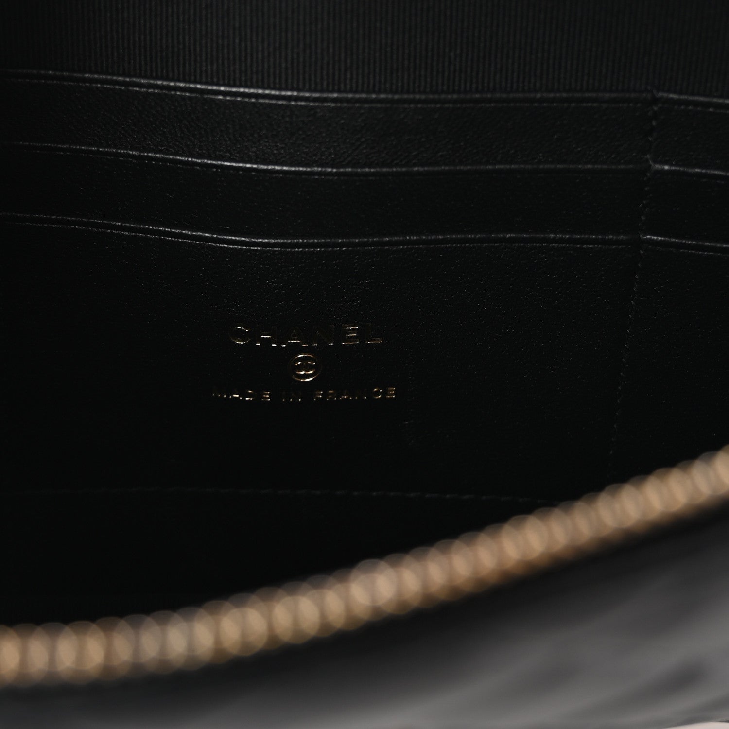 Chanel Lambskin Quilted CC Pouch Wristlet Black 6 of 7