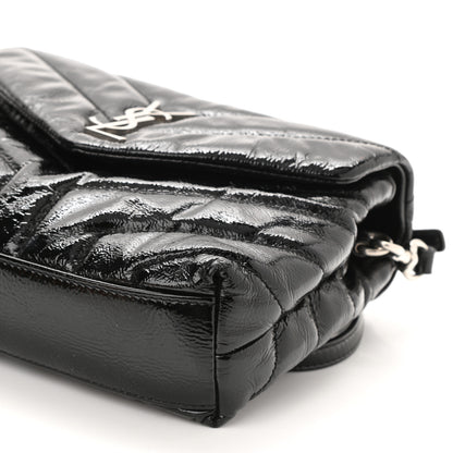 Saint Laurent Patent Y Quilted Monogram Toy Loulou Crossbody Bag Black 8 of 8