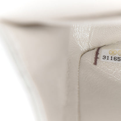 Chanel Iridescent Calfskin Quilted Medium Double Flap Ivory 10 of 11