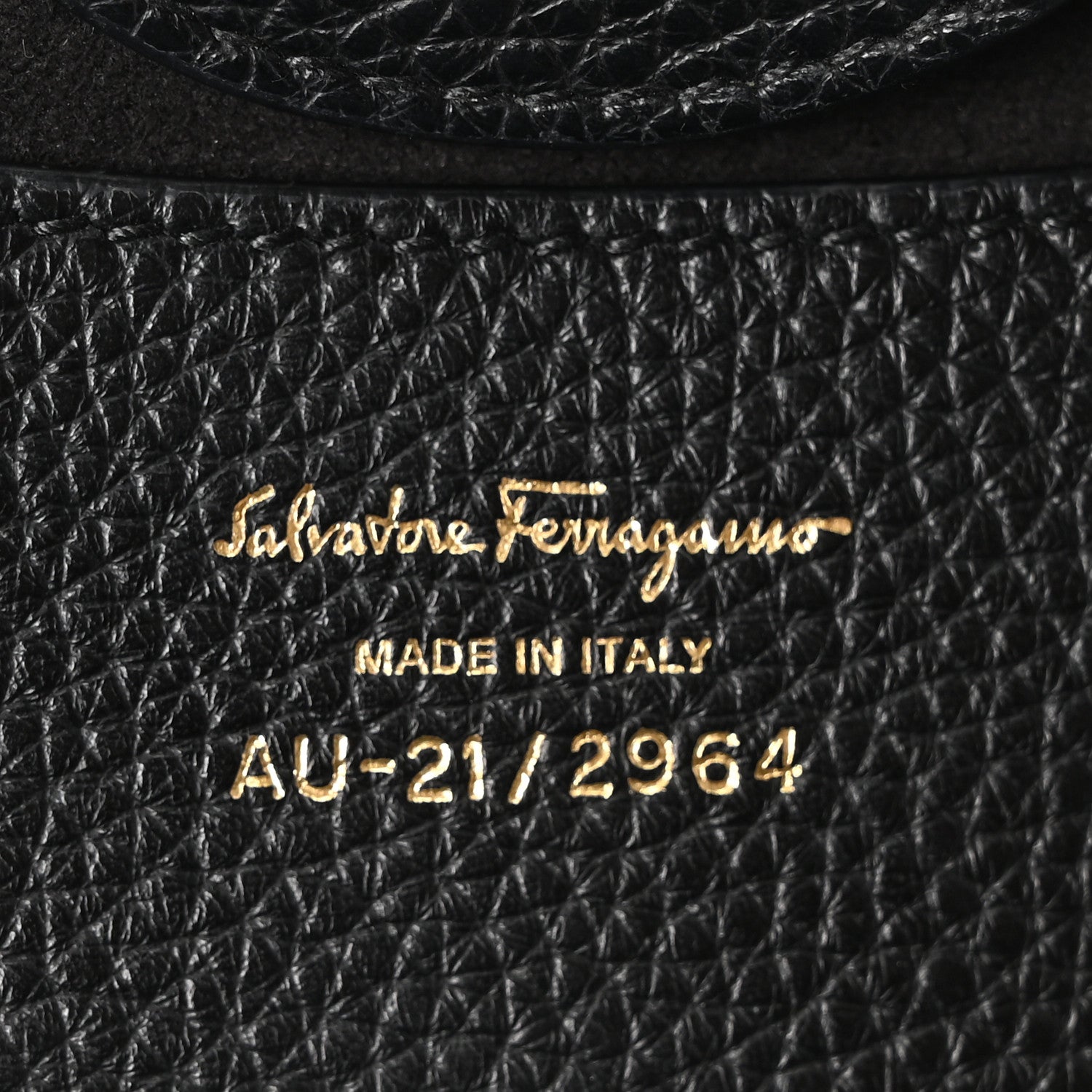 Salvatore Ferragamo Tumbled Calfskin Gancini Mini Bag Black 6 of 9