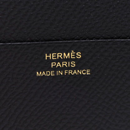 Hermes Epsom Tri-Fold Compact Bearn Wallet Black 6 of 9